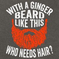 Bearded Bald Man Ginger Beard Funny Sarcastic Saying Cotton Canvas Backpack