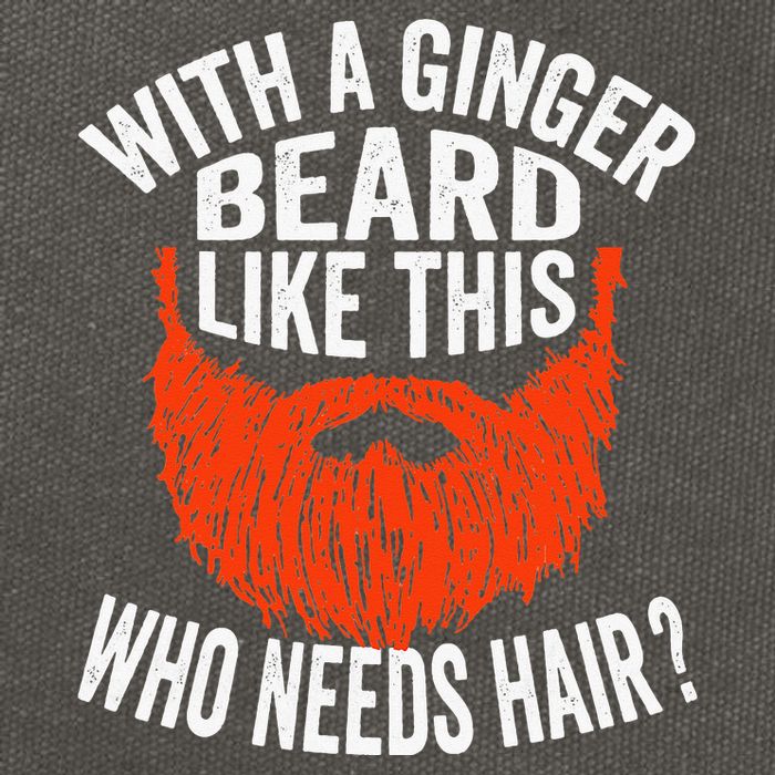 Bearded Bald Man Ginger Beard Funny Sarcastic Saying Cotton Canvas Backpack