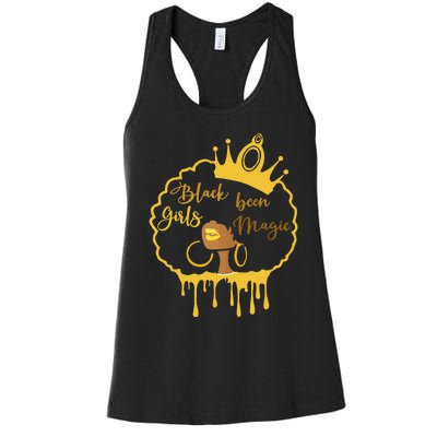 Black Been Magic African American Queen Women's Racerback Tank