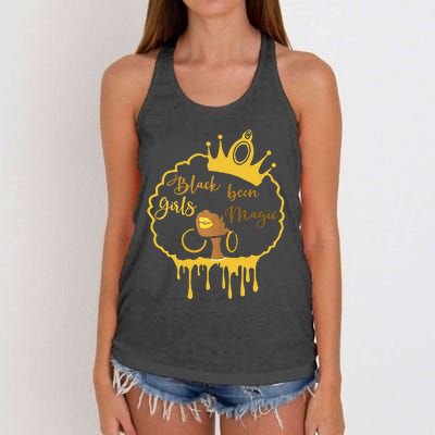 Black Been Magic African American Queen Women's Knotted Racerback Tank