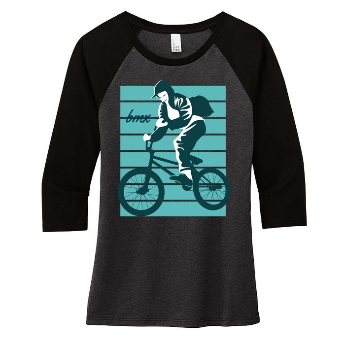 BMX Women's Tri-Blend 3/4-Sleeve Raglan Shirt