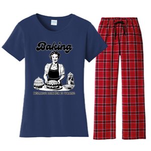 Baking Because Murder Is Wrong Women's Flannel Pajama Set