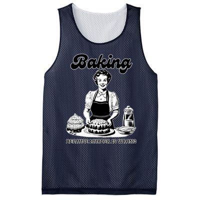 Baking Because Murder Is Wrong Mesh Reversible Basketball Jersey Tank