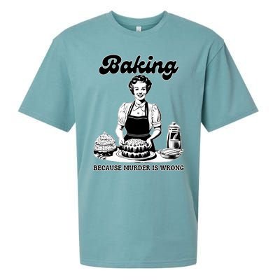 Baking Because Murder Is Wrong Sueded Cloud Jersey T-Shirt