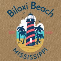 Biloxi Beach Mississippi Cotton Canvas Backpack