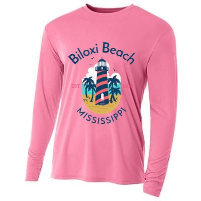 Biloxi Beach Mississippi Cooling Performance Long Sleeve Crew
