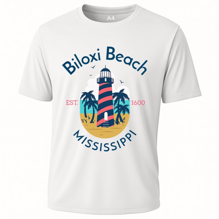 Biloxi Beach Mississippi Cooling Performance Crew T-Shirt