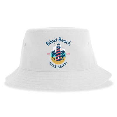 Biloxi Beach Mississippi Sustainable Bucket Hat