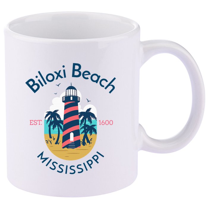 Biloxi Beach Mississippi 11oz C Handle Ceramic Mug