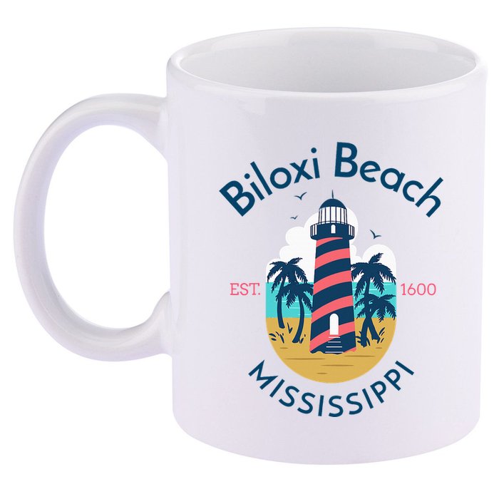 Biloxi Beach Mississippi 11oz C Handle Ceramic Mug