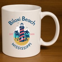 Biloxi Beach Mississippi 11oz C Handle Ceramic Mug