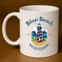 Biloxi Beach Mississippi 11oz C Handle Ceramic Mug