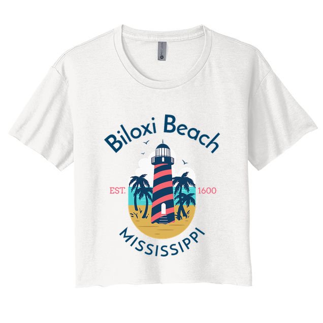 Biloxi Beach Mississippi Crop Top