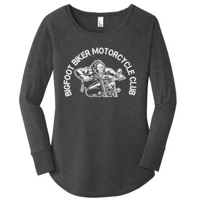 Bigfoot Biker Motorcycle Squatchy Sasquatch Women's Perfect Tri Tunic Long Sleeve Shirt