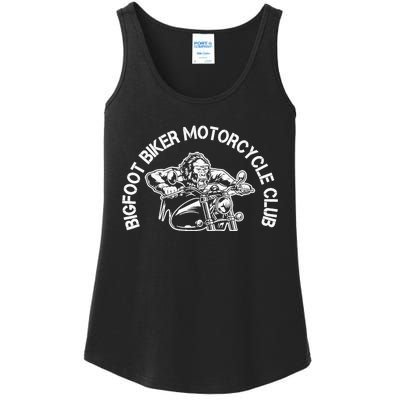 Bigfoot Biker Motorcycle Squatchy Sasquatch Ladies Essential Tank