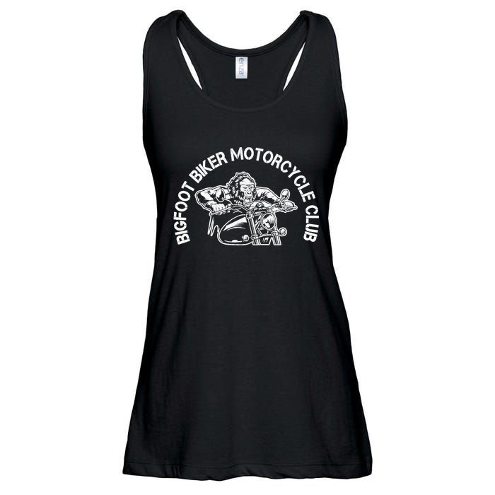 Bigfoot Biker Motorcycle Squatchy Sasquatch Ladies Essential Flowy Tank