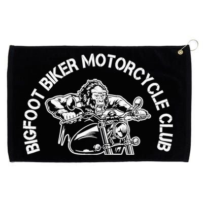 Bigfoot Biker Motorcycle Squatchy Sasquatch Grommeted Golf Towel