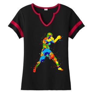 Boxing Boxer Meaningful Gift Ladies Halftime Notch Neck Tee