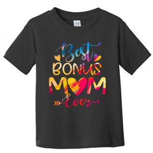 Best Bonus Mom Ever Tie Dye funny Mother's Day Toddler T-Shirt