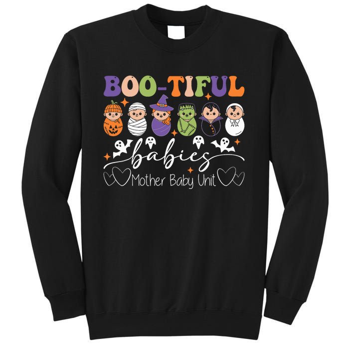 Bootiful Babies Mother Baby Nurse Halloween Postpartum Nurse Tall Sweatshirt