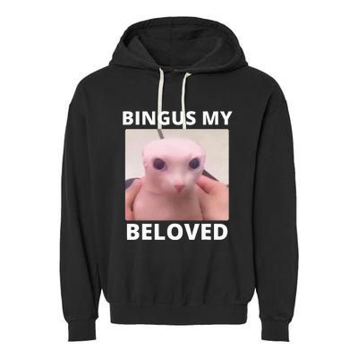 Bald Bingus My Beloved Hairless Sphinx Cat Garment-Dyed Fleece Hoodie