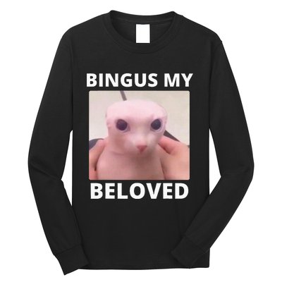 Bald Bingus My Beloved Hairless Sphinx Cat Long Sleeve Shirt