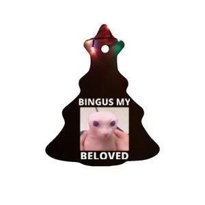 Bald Bingus My Beloved Hairless Sphinx Cat Ceramic Tree Ornament