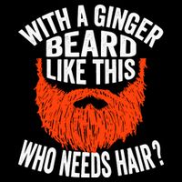 Bearded Bald Man Ginger Beard Funny Sarcastic Saying Flexfit Unipanel Trucker Cap