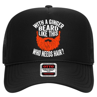 Bearded Bald Man Ginger Beard Funny Sarcastic Saying Trucker Hat
