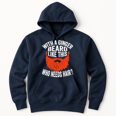 Bearded Bald Man Ginger Beard Funny Sarcastic Saying Hoodie