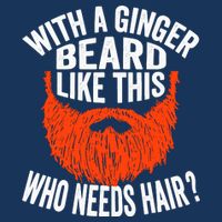 Bearded Bald Man Ginger Beard Funny Sarcastic Saying Drawstring Bag