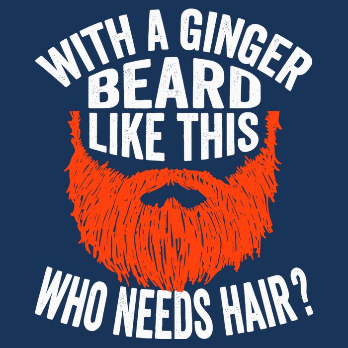 Bearded Bald Man Ginger Beard Funny Sarcastic Saying Drawstring Bag
