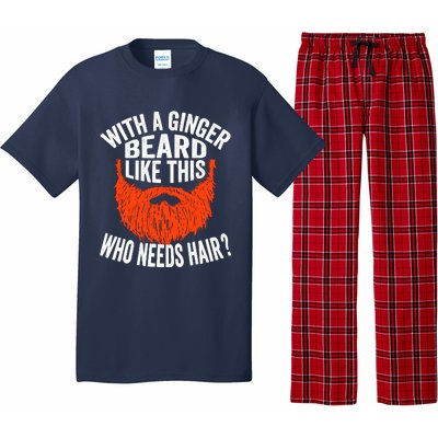 Bearded Bald Man Ginger Beard Funny Sarcastic Saying Pajama Set