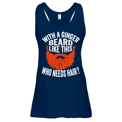 Bearded Bald Man Ginger Beard Funny Sarcastic Saying Ladies Essential Flowy Tank