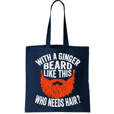 Bearded Bald Man Ginger Beard Funny Sarcastic Saying Bag