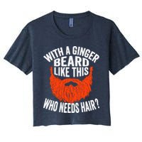 Bearded Bald Man Ginger Beard Funny Sarcastic Saying Crop Top