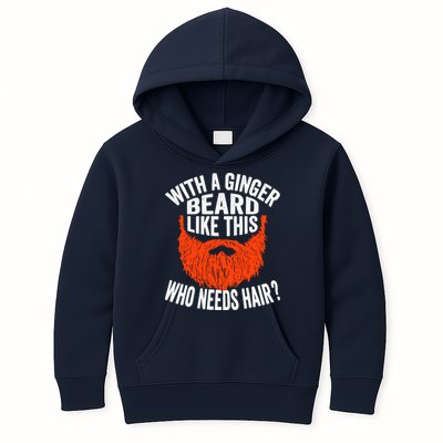 Bearded Bald Man Ginger Beard Funny Sarcastic Saying Kids Hoodie