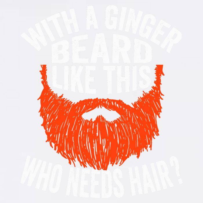 Bearded Bald Man Ginger Beard Funny Sarcastic Saying Garment-Dyed Sweatshirt