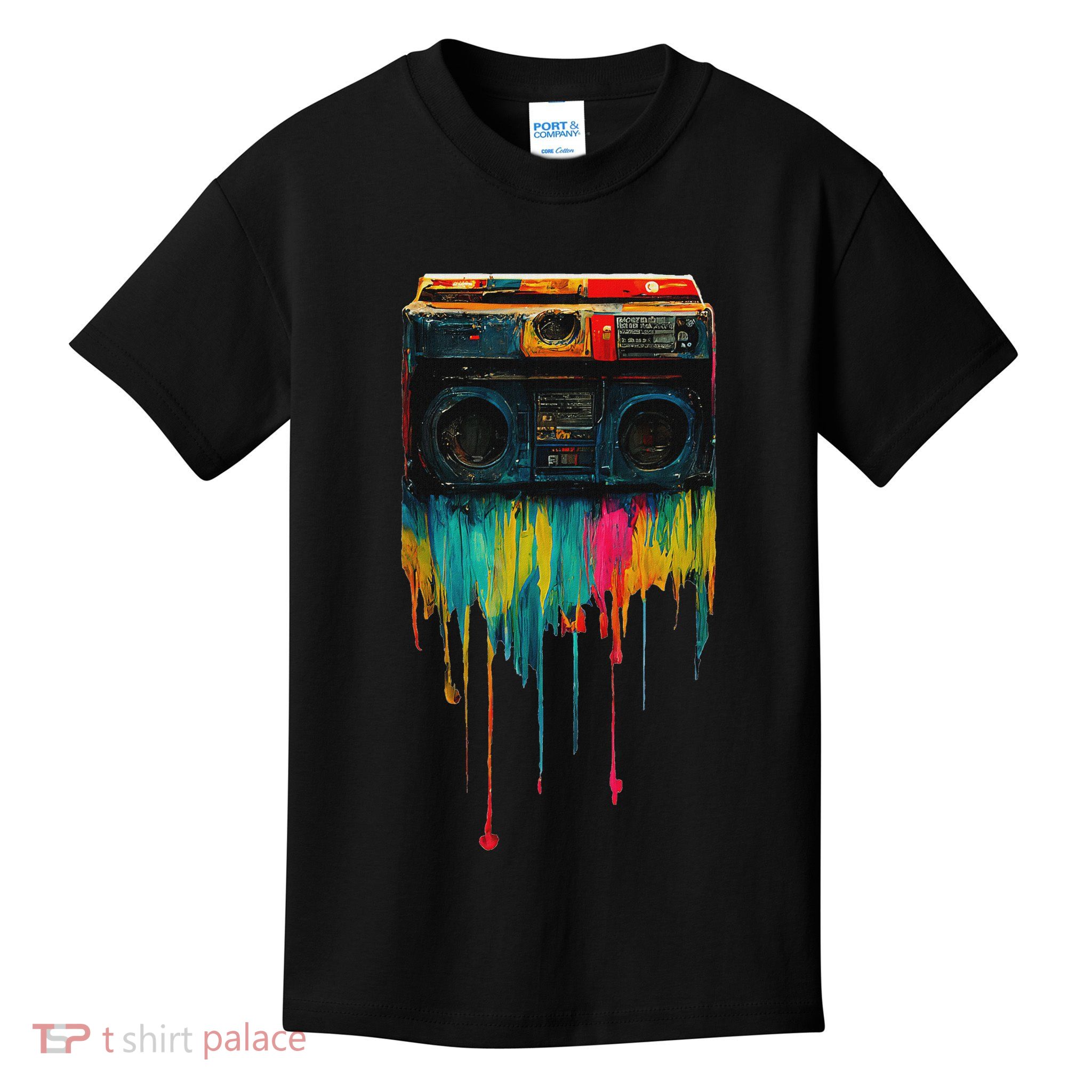 Boom Box Melting 80S Style Boom Box Kids T-Shirt