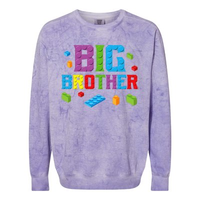 Big Brother Master Builder Building Bricks Blocks Family Set Colorblast Crewneck Sweatshirt