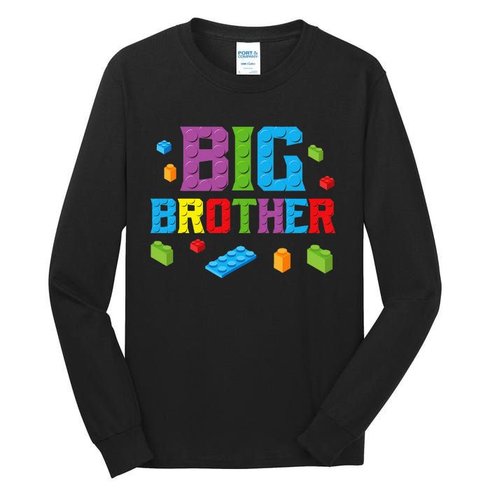 Big Brother Master Builder Building Bricks Blocks Family Set Tall Long Sleeve T-Shirt