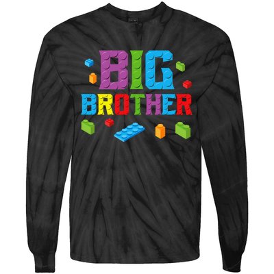 Big Brother Master Builder Building Bricks Blocks Family Set Tie-Dye Long Sleeve Shirt