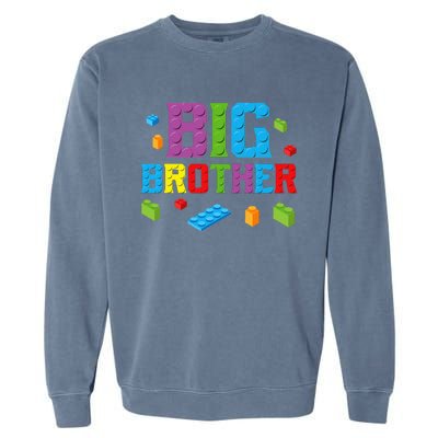 Big Brother Master Builder Building Bricks Blocks Family Set Garment-Dyed Sweatshirt