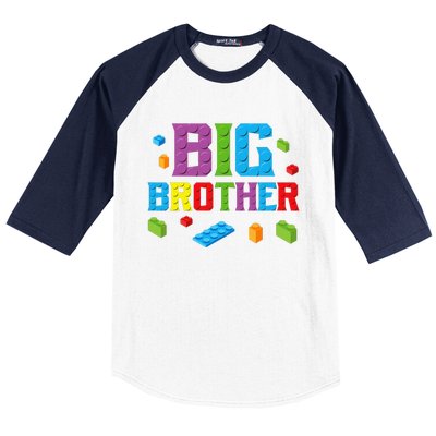 Big Brother Master Builder Building Bricks Blocks Family Set Baseball Sleeve Shirt