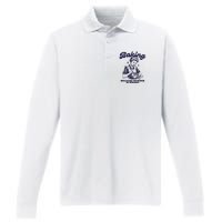 Baking Because Murder Is Wrong Performance Long Sleeve Polo