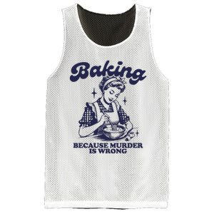 Baking Because Murder Is Wrong Mesh Reversible Basketball Jersey Tank