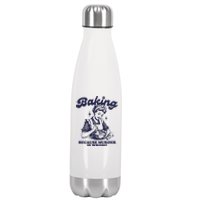 Baking Because Murder Is Wrong Stainless Steel Insulated Water Bottle