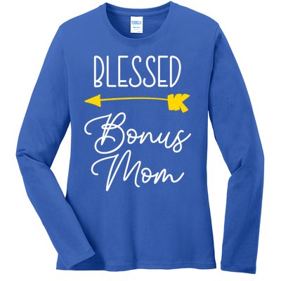 Blessed Bonus Mom Cute Cool Great Gift Ladies Long Sleeve Shirt