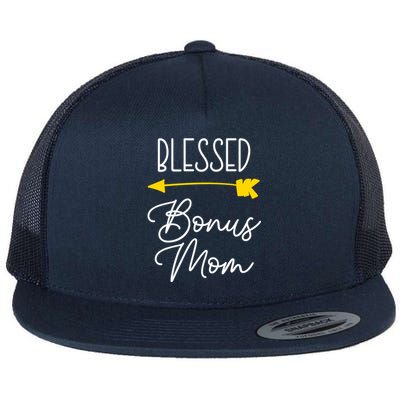 Blessed Bonus Mom Cute Cool Great Gift Flat Bill Trucker Hat