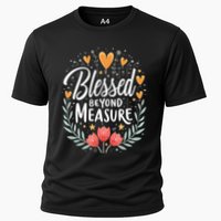 Blessed Beyond Measure Cute Floral Christian Cooling Performance Crew T-Shirt
